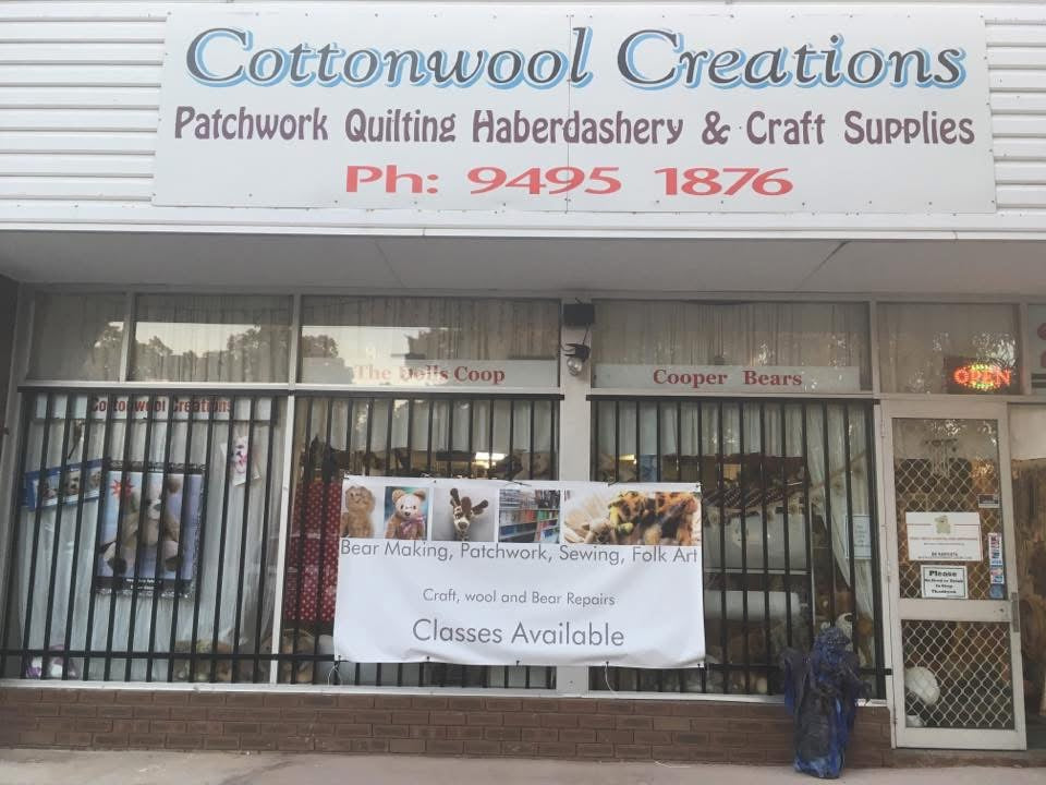 Cottonwool Creations shopfront, Railway Avenue Kelmscott
